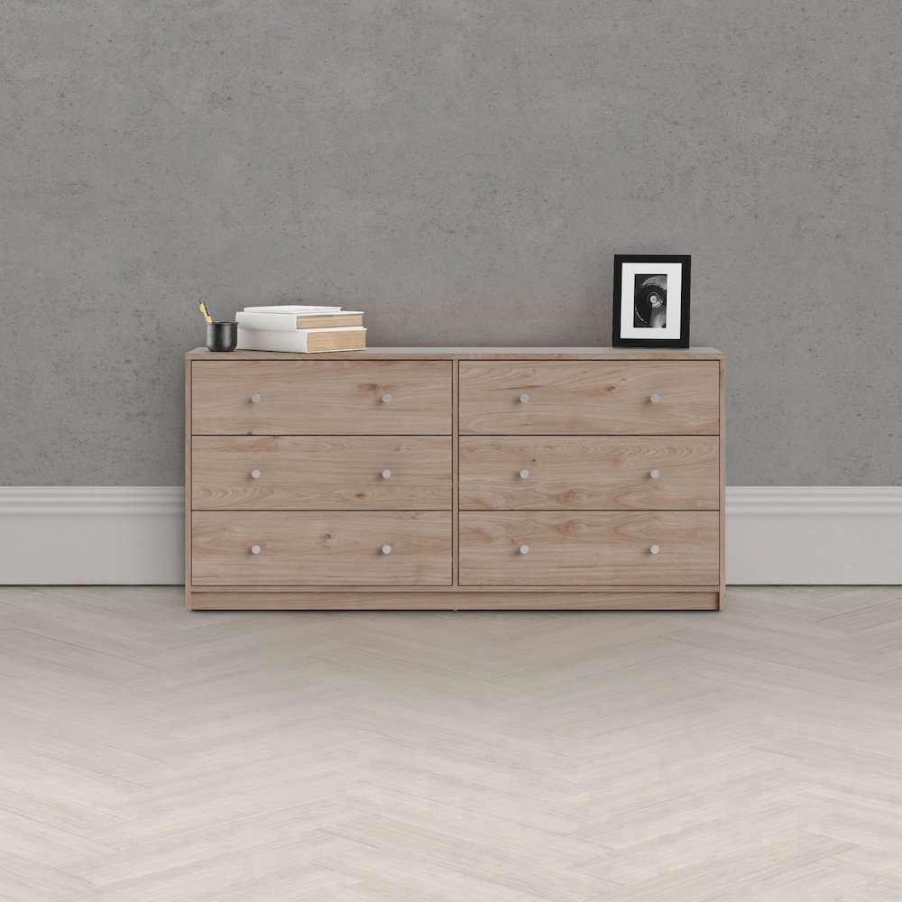 Portland 6 Drawer Double Dresser, Jackson Hickory. Picture 13