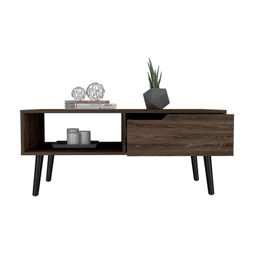 Oslo Coffee Table Dark Walnut MDF. Picture 2