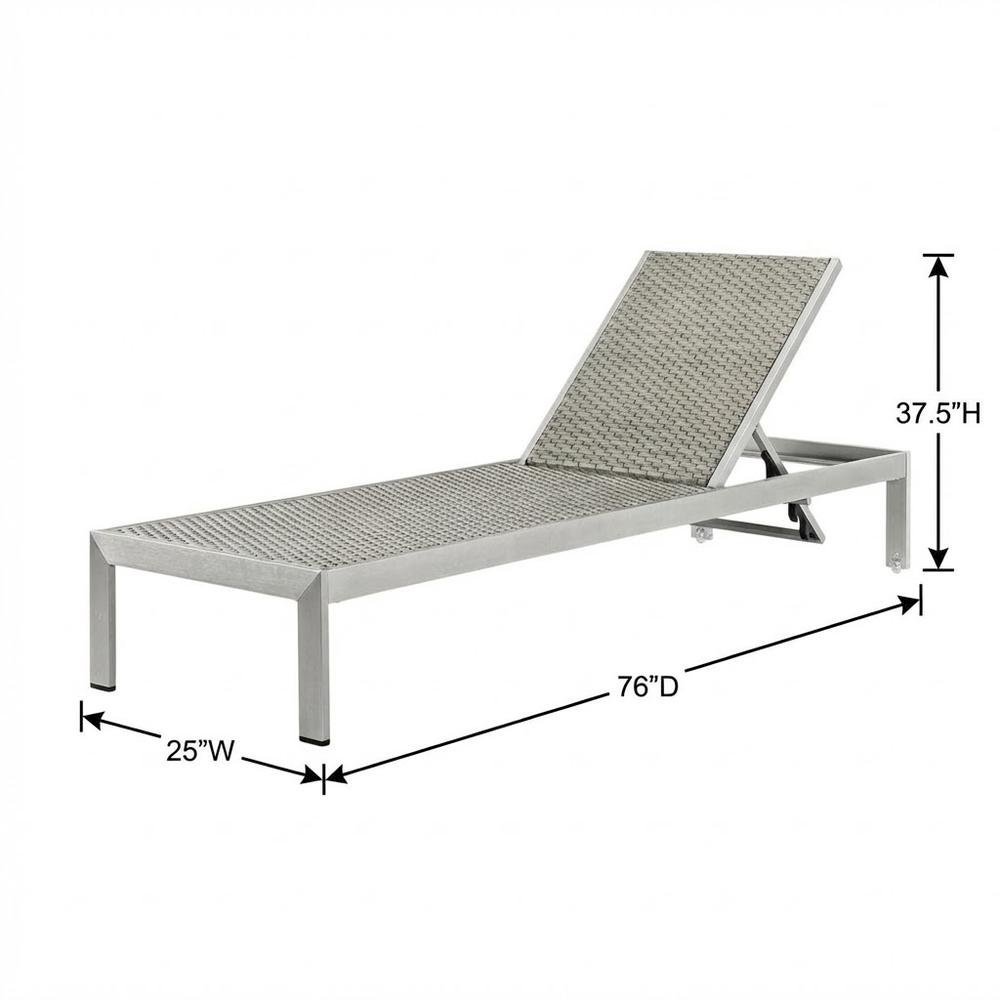 Aluminum Patio Lounge Chairs Set Of 4 With Sturdy Frame For Outdoor Spaces. Picture 7