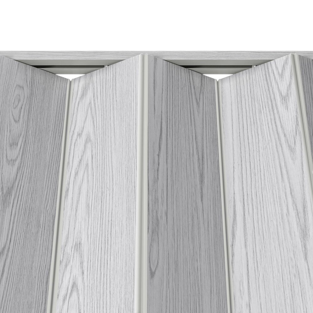 48" W Double Walled Foldable Heavy Duty Accordion Doors, Grey. Picture 3