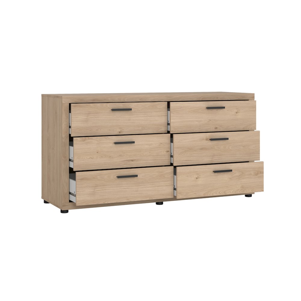 Mira 6 Drawer Double Dresser, Jackson Hickory. Picture 5