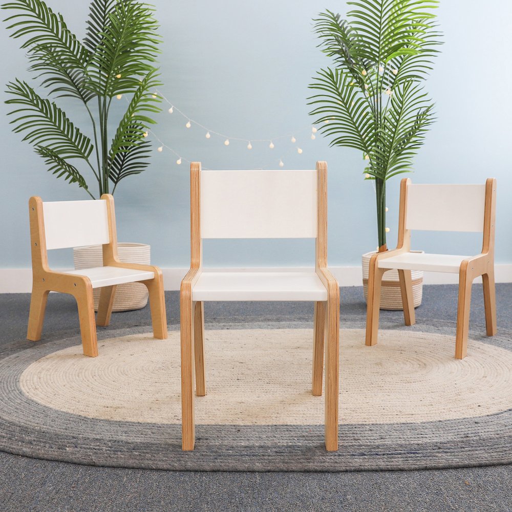 Whitney Plus 14H White Chair in White Color. Picture 4