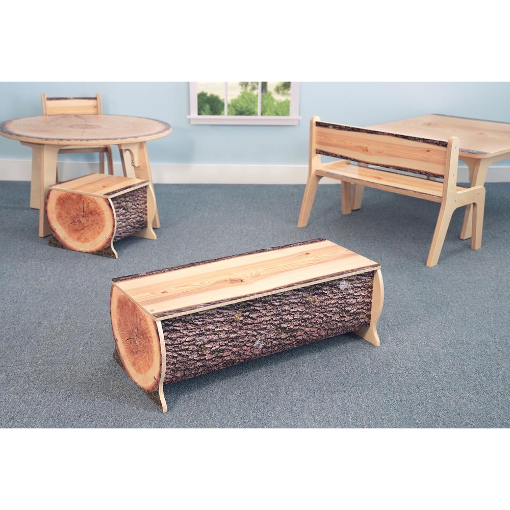 Nature View Live Edge Log Bench 12H. Picture 3