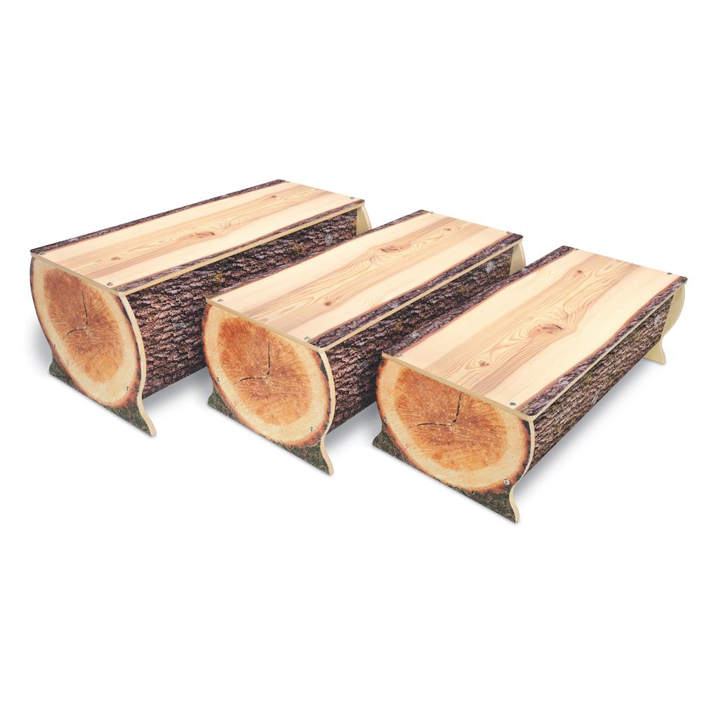 Nature View Live Edge Log Bench 12H. Picture 5