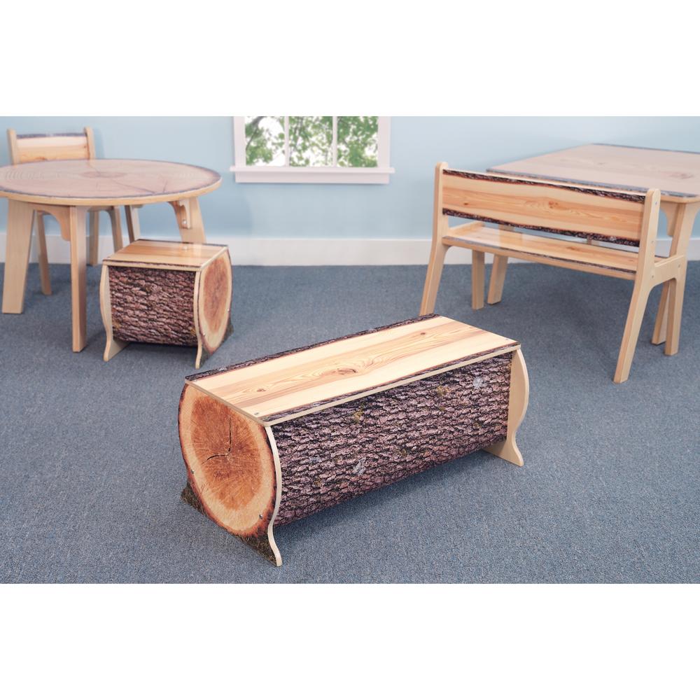 Nature View Live Edge Log Bench 14H. Picture 2