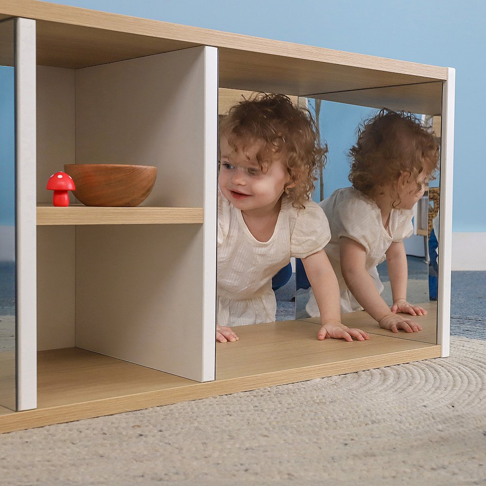 Discovery Crawl Thru Cabinet in Brown and White Color. Picture 5