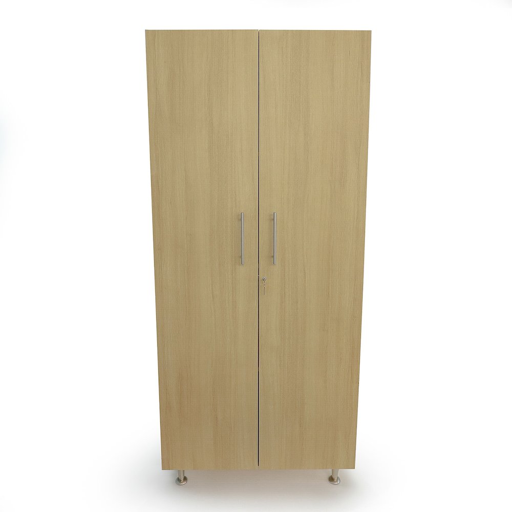Tall And Wide Cabinet in Brown and White Color. Picture 1