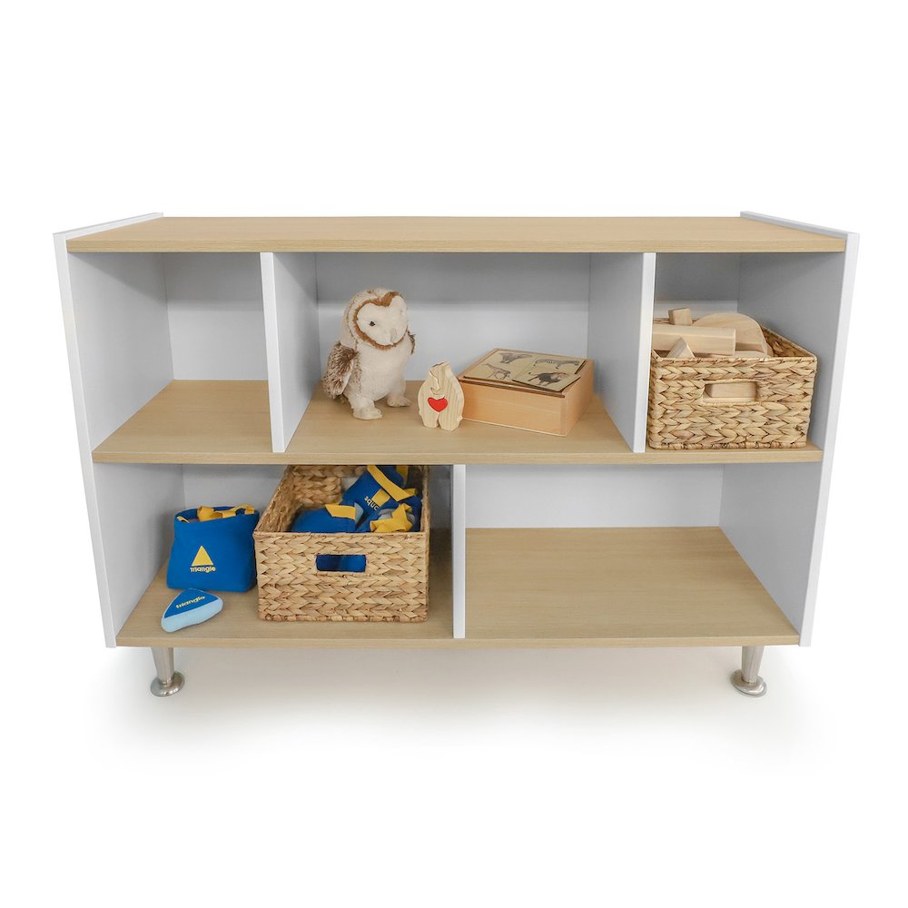 Storage Cabinet 33H in Brown and White Color. Picture 4