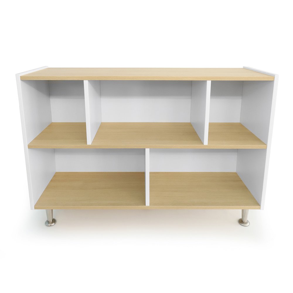 Storage Cabinet 33H in Brown and White Color. Picture 1