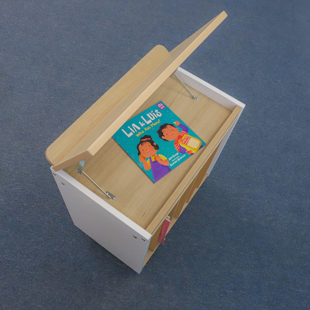 Mobile Big Book Holder in Brown and White Color. Picture 5