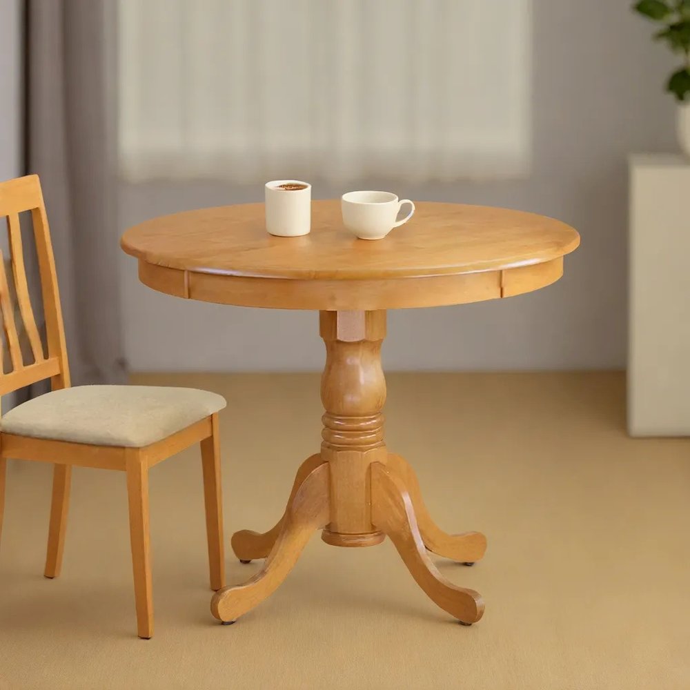 Elegant Small Dining Table – Round Wooden Table for 2 or 4 Persons. Picture 2