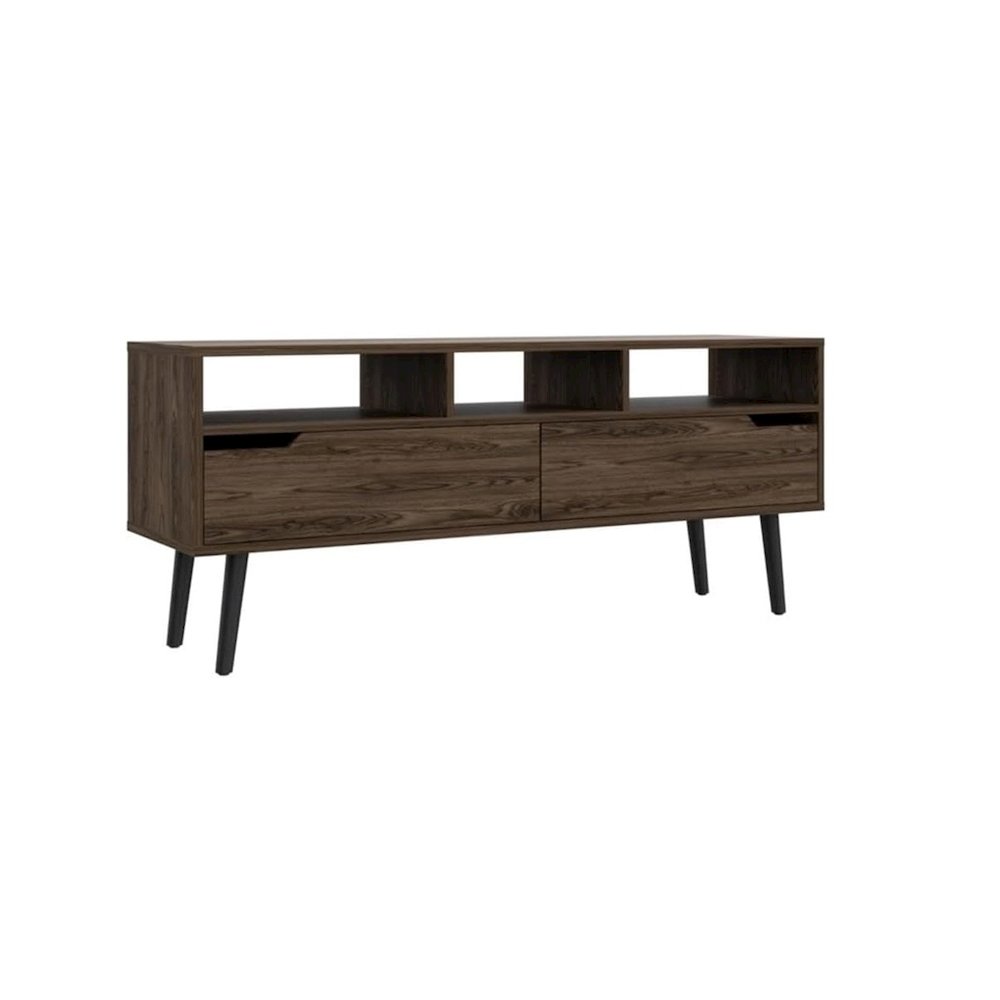 Oslo Tv Stand Dark Walnut MDF. Picture 1