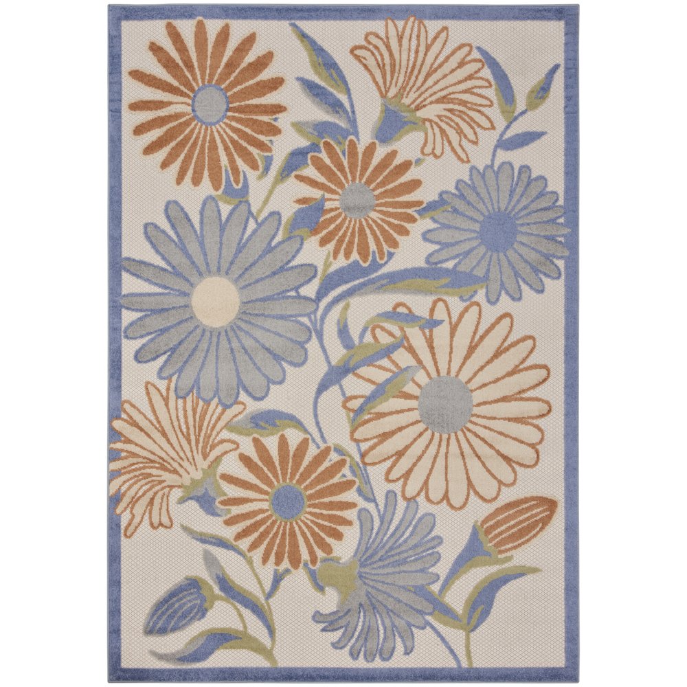 Aloha 3'6" x 5'6" Beige Multicolor Contemporary Rug. Picture 1