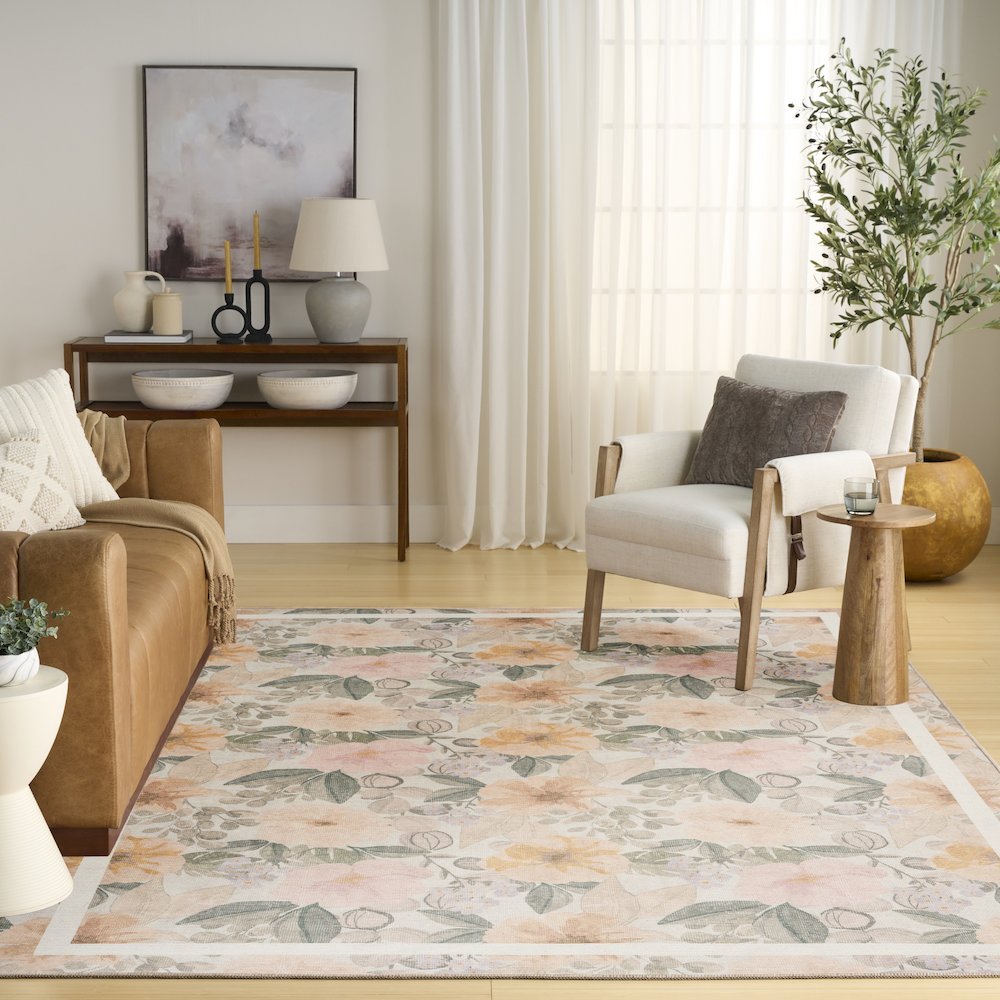 Nourison Home Botanical Washables Area Rug. Picture 9