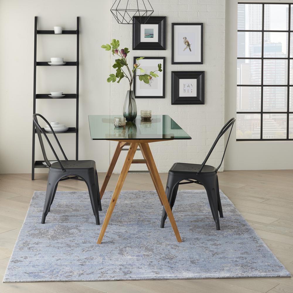 Nourison Lucent Area Rug, 3'9" x 5'9", Sky. Picture 6