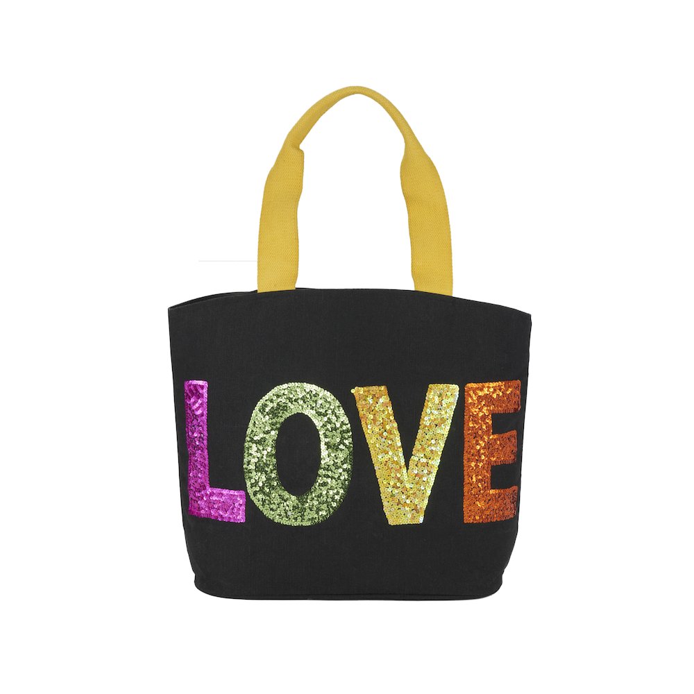 Handbags & Crossbody Sequin Love, Black. Picture 1