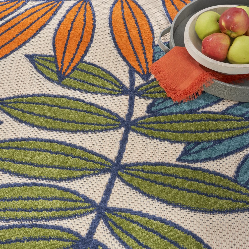Tropical Rectangle Area Rug, 6' x 9'. Picture 9