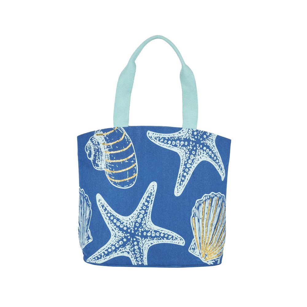 Handbags & Crossbody Sequin Sheashells, Blue. Picture 1