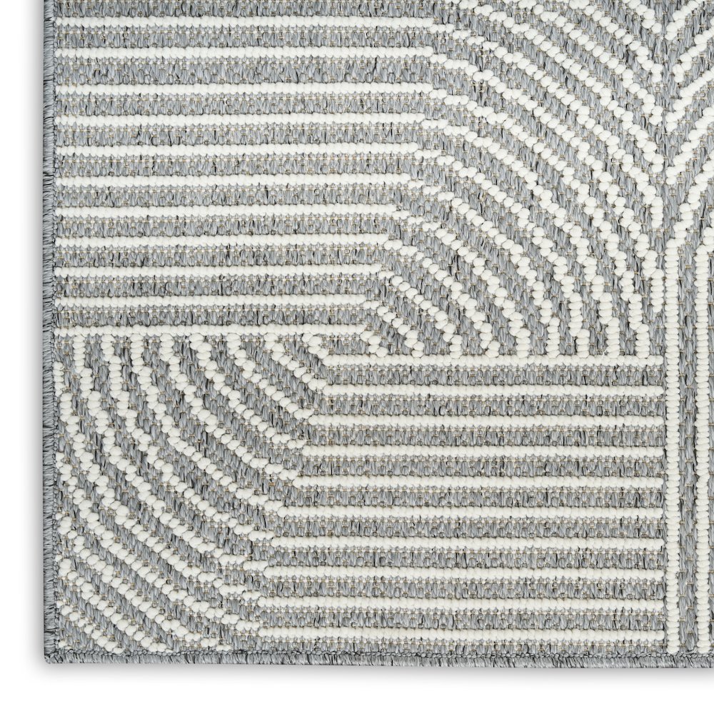 Textured Home 7'10" x 9'10" Charcoal Ivory Modern Indoor Rug. Picture 5