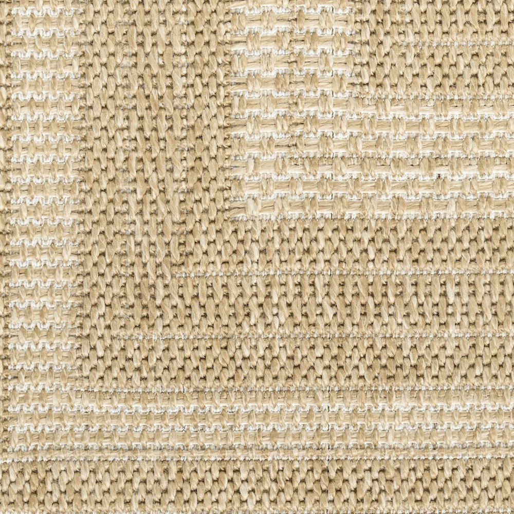 Tulum 9' x 12' Taupe Ivory Outdoor Rug. Picture 2