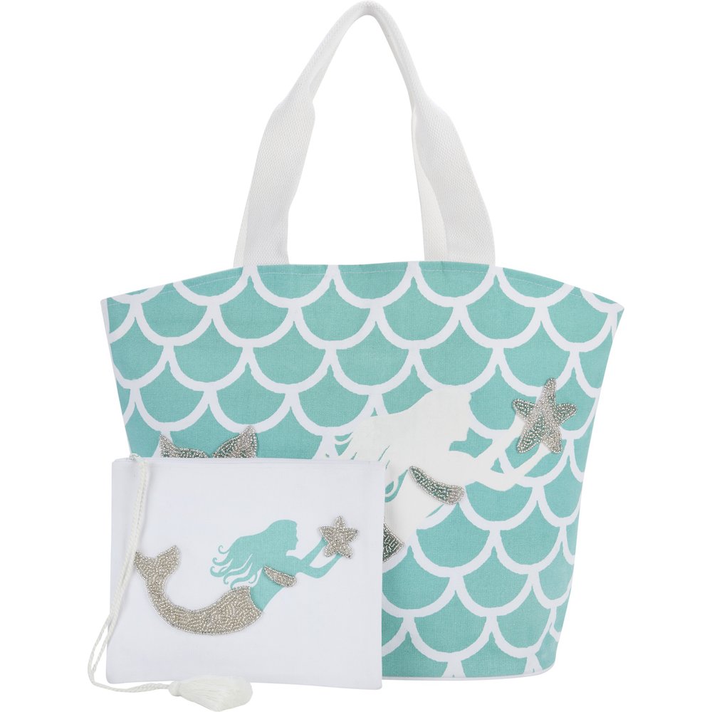 Handbags & Crossbody Mermaid Beach Tote Bag, Ocean. Picture 2