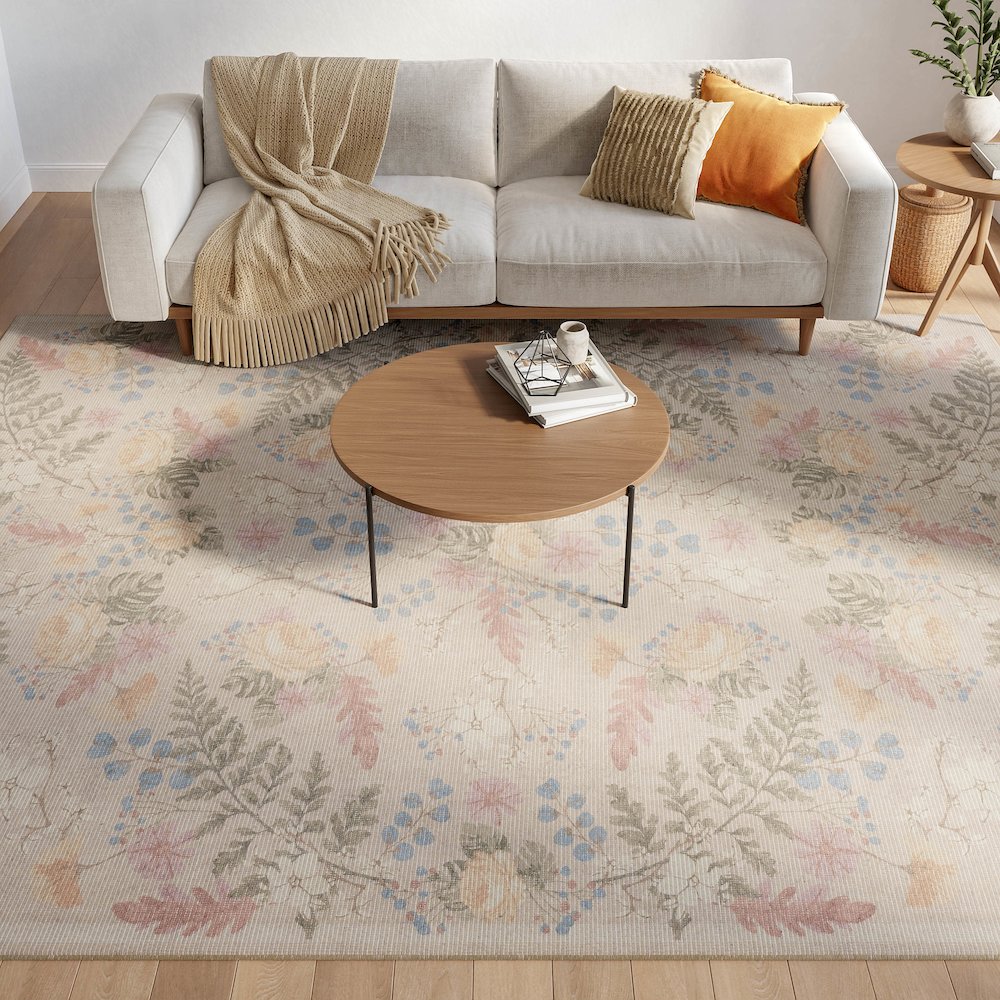 Nourison Home Botanical Washables Area Rug. Picture 9