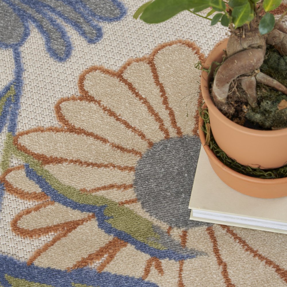 Aloha 9' x 12' Beige Multicolor Contemporary Rug. Picture 9