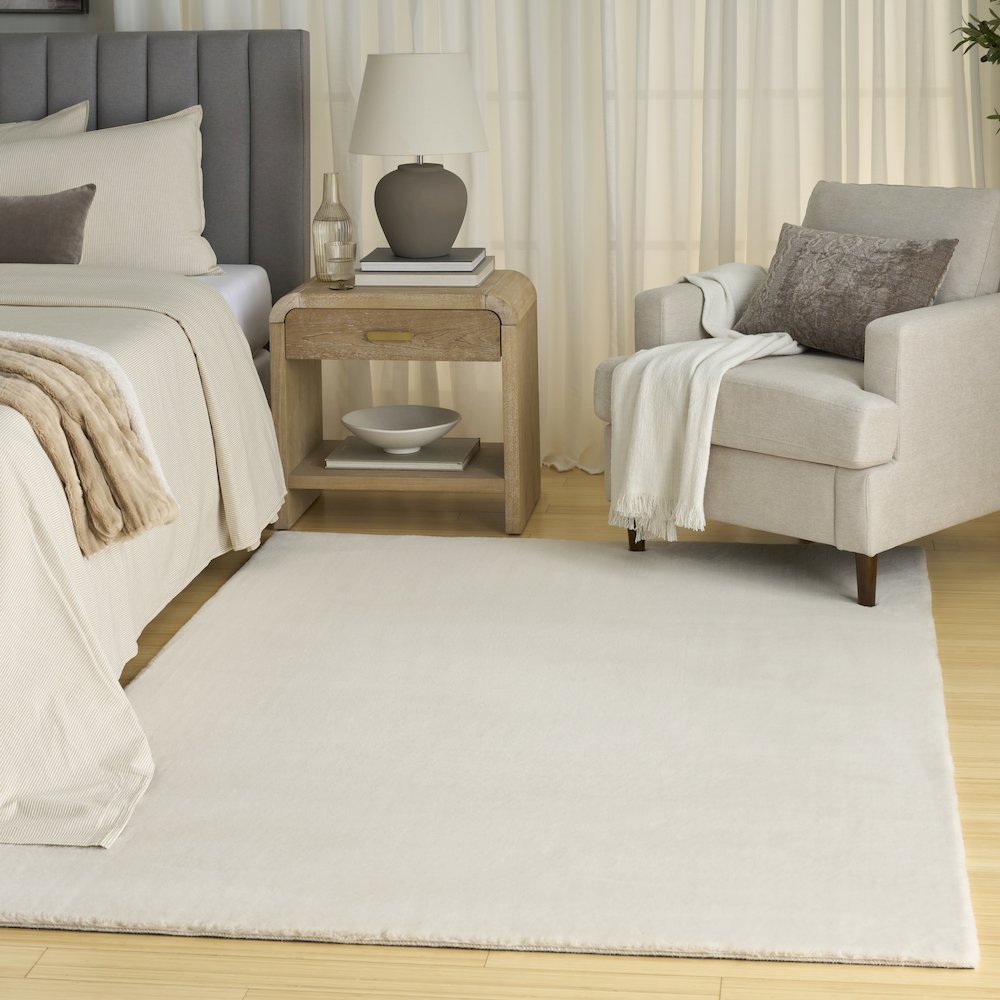 Nourison Home Soft Plush Rabbit Fur Area Rug. Picture 2