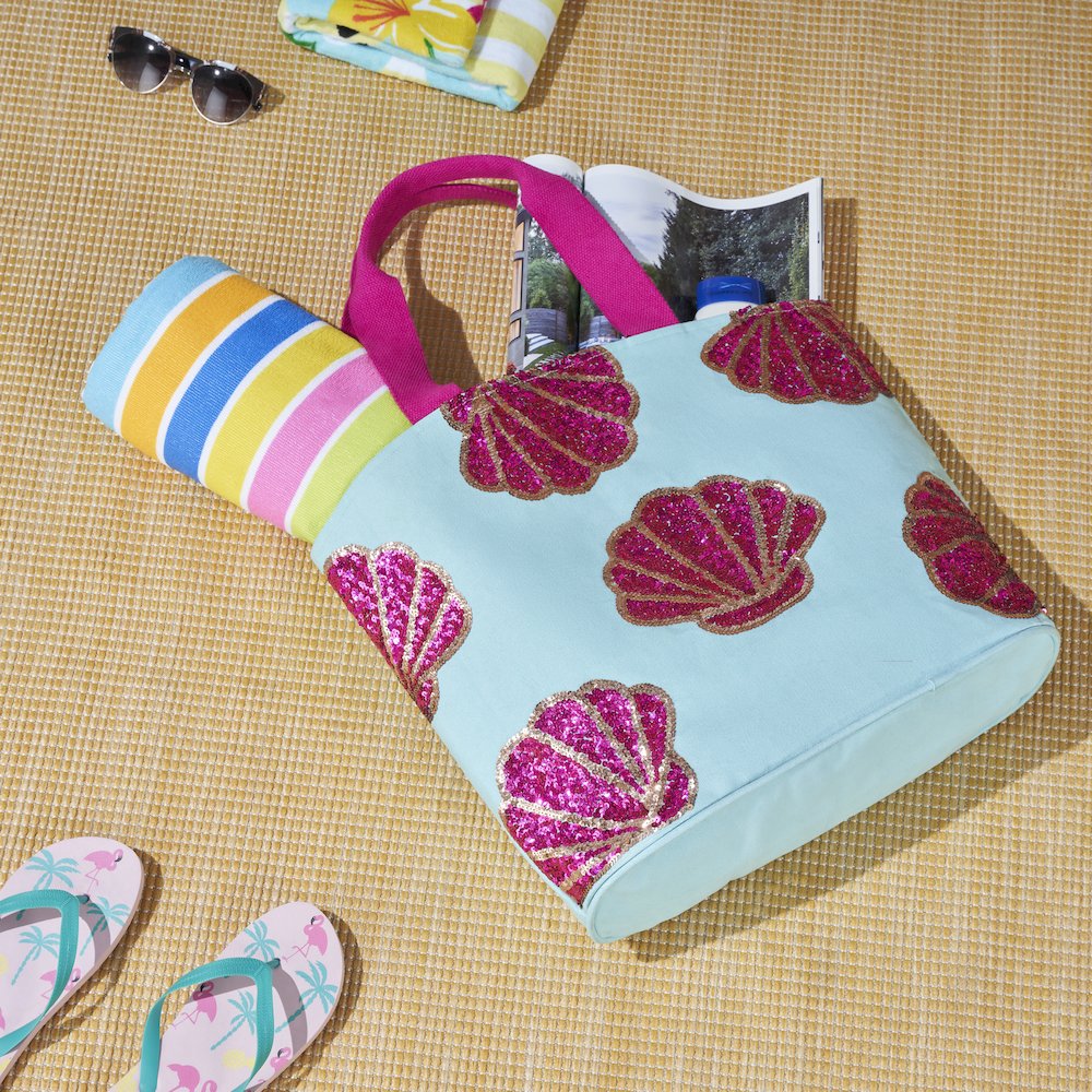 Handbags & Crossbody Sequin Shells, Turquoise. Picture 8