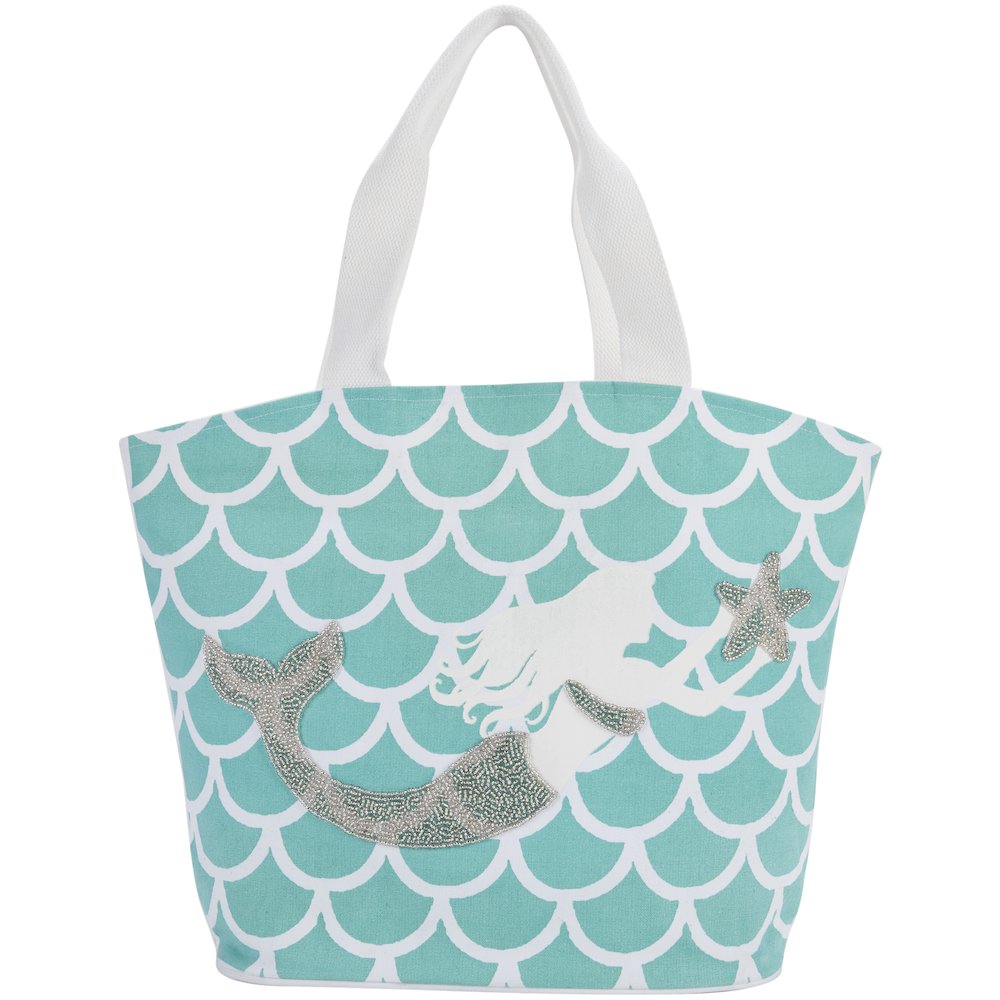 Handbags & Crossbody Mermaid Beach Tote Bag, Ocean. Picture 1