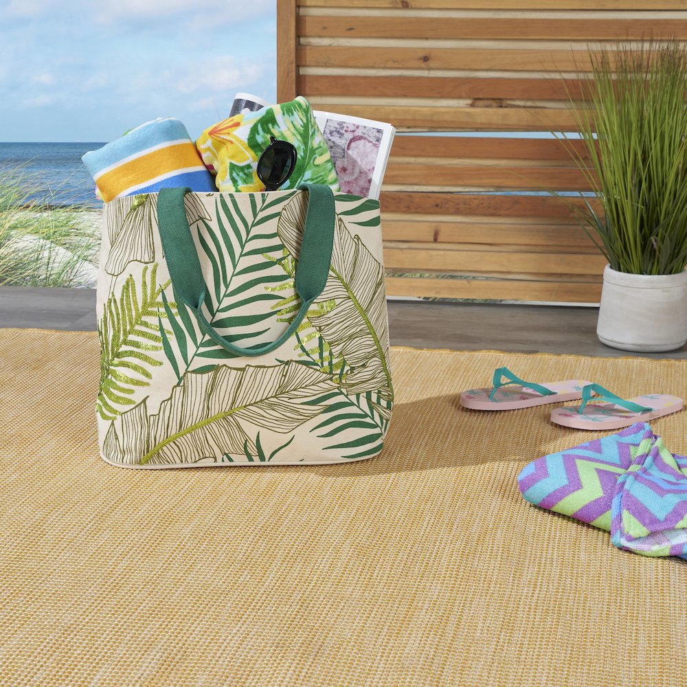 Handbags & Crossbody Palm Leaf, Green. Picture 7