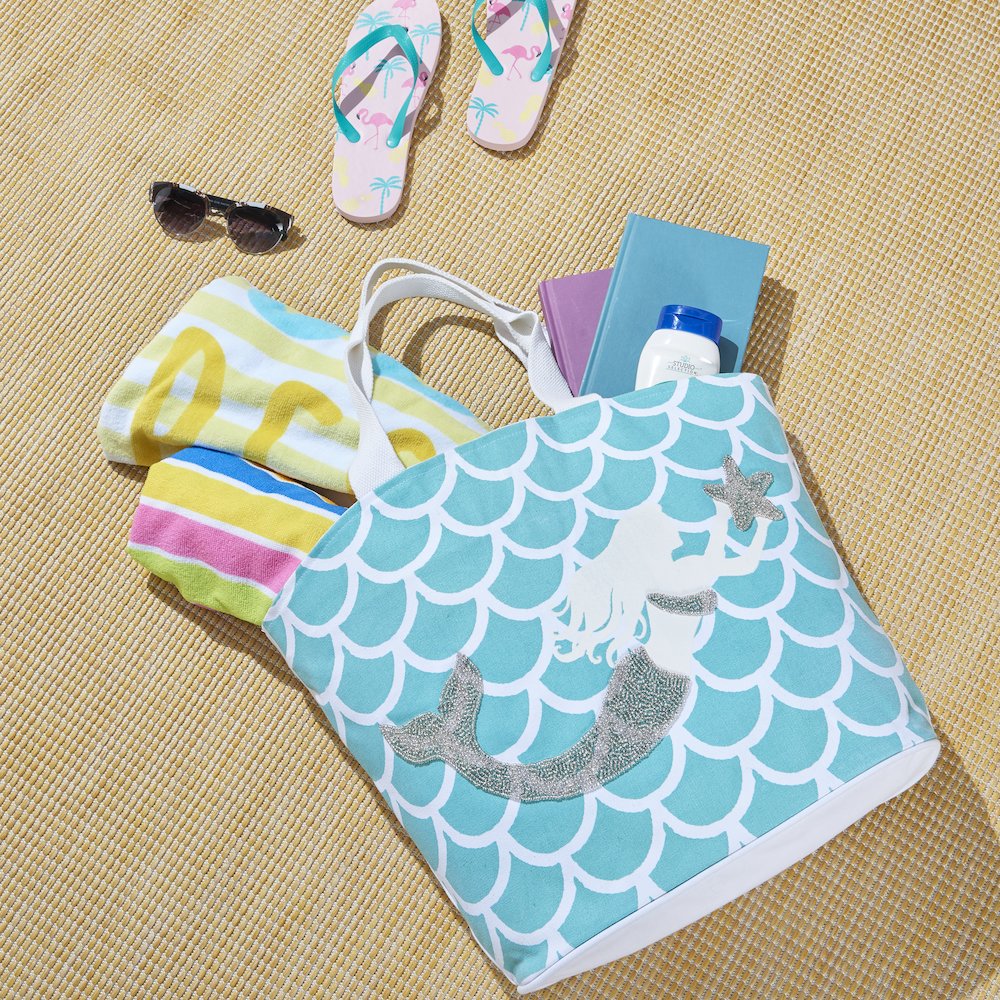 Handbags & Crossbody Mermaid Beach Tote Bag, Ocean. Picture 8