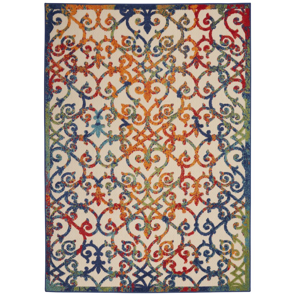Aloha Area Rug, Multicolor, 7' x 10'. Picture 1