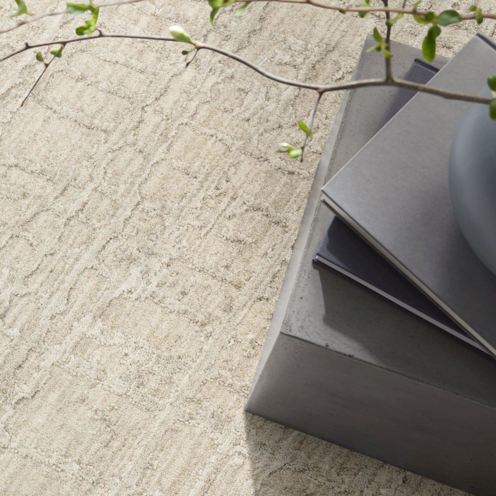 Latitude Area Rug, Ivory Beige, 9' x 12'. Picture 7