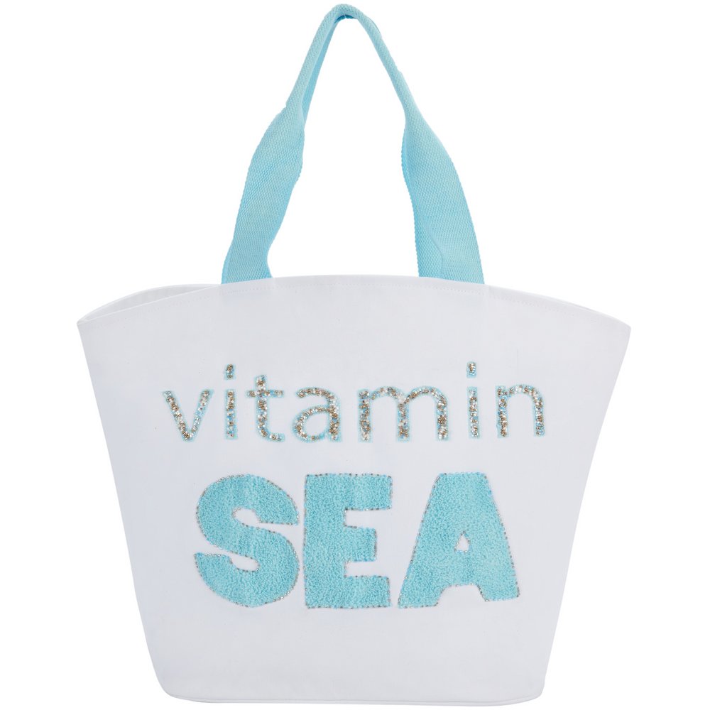 Handbags & Crossbody Vitamin Sea Beach Tote Bag, White. Picture 2