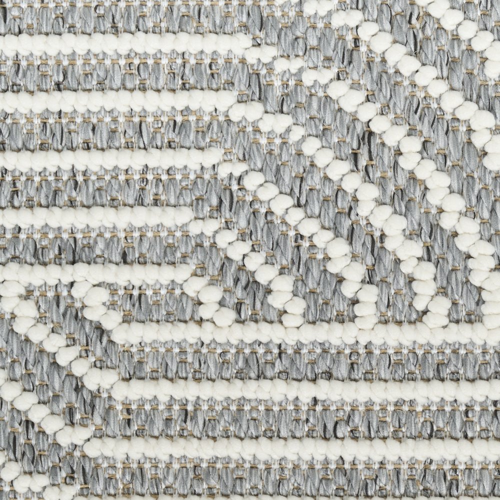 Textured Home 7'10" x 9'10" Charcoal Ivory Modern Indoor Rug. Picture 6