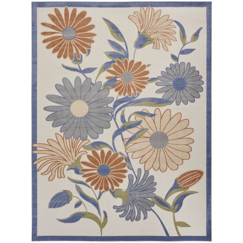 Aloha 9' x 12' Beige Multicolor Contemporary Rug. Picture 1