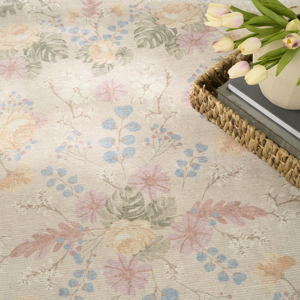 Nourison Home Botanical Washables Area Rug. Picture 8