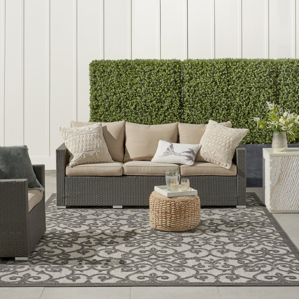 ALH21 Aloha Grey/Charcoal Area Rug- 7'10" x 10'6". Picture 11