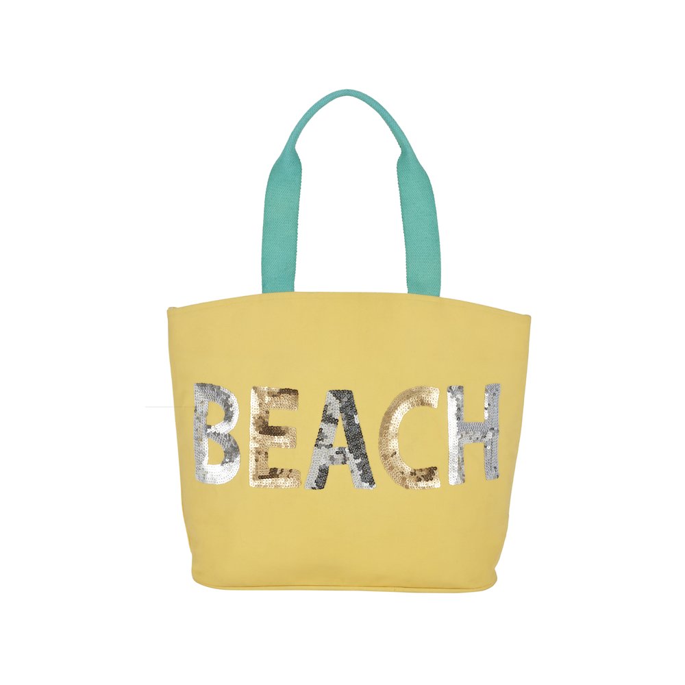 Handbags & Crossbody Sequin Beach, Yellow. Picture 1