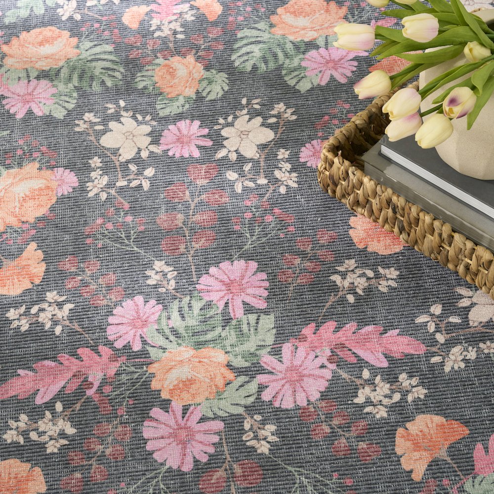 Nourison Home Botanical Washables Area Rug. Picture 8