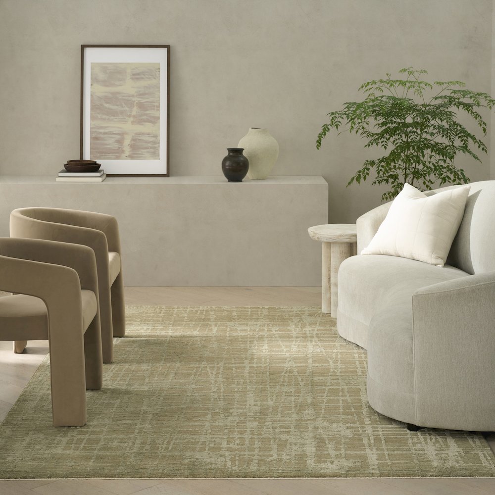 Latitude Area Rug, Green, 9' x 12'. Picture 8