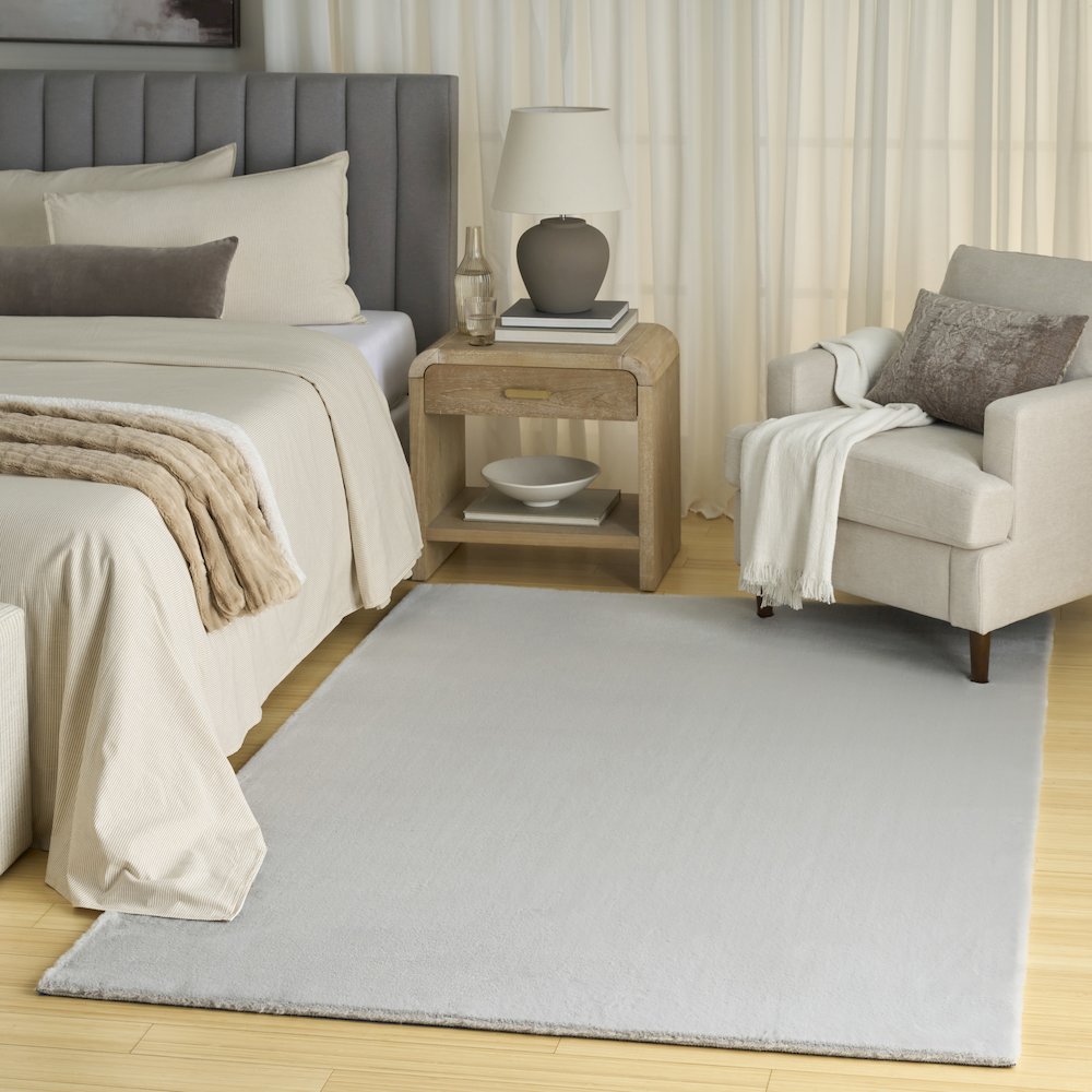 Nourison Home Soft Plush Rabbit Fur Area Rug. Picture 2