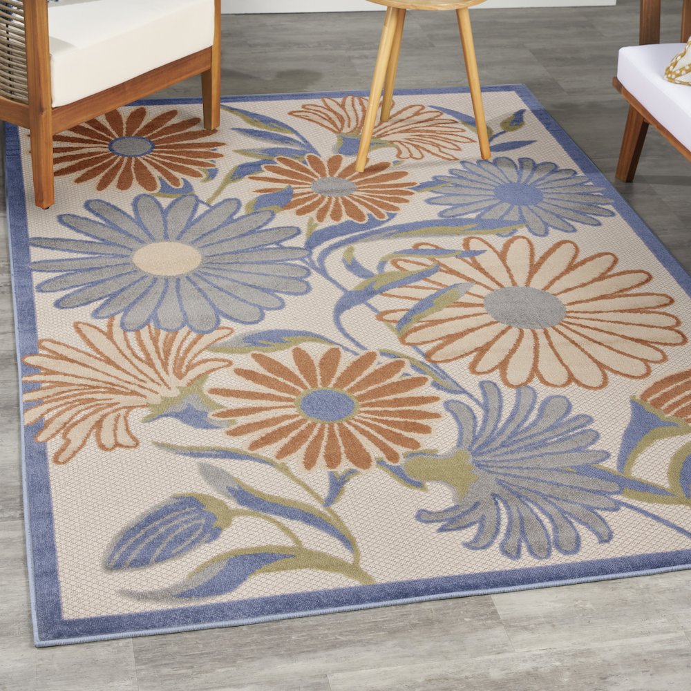 Aloha 3'6" x 5'6" Beige Multicolor Contemporary Rug. Picture 2