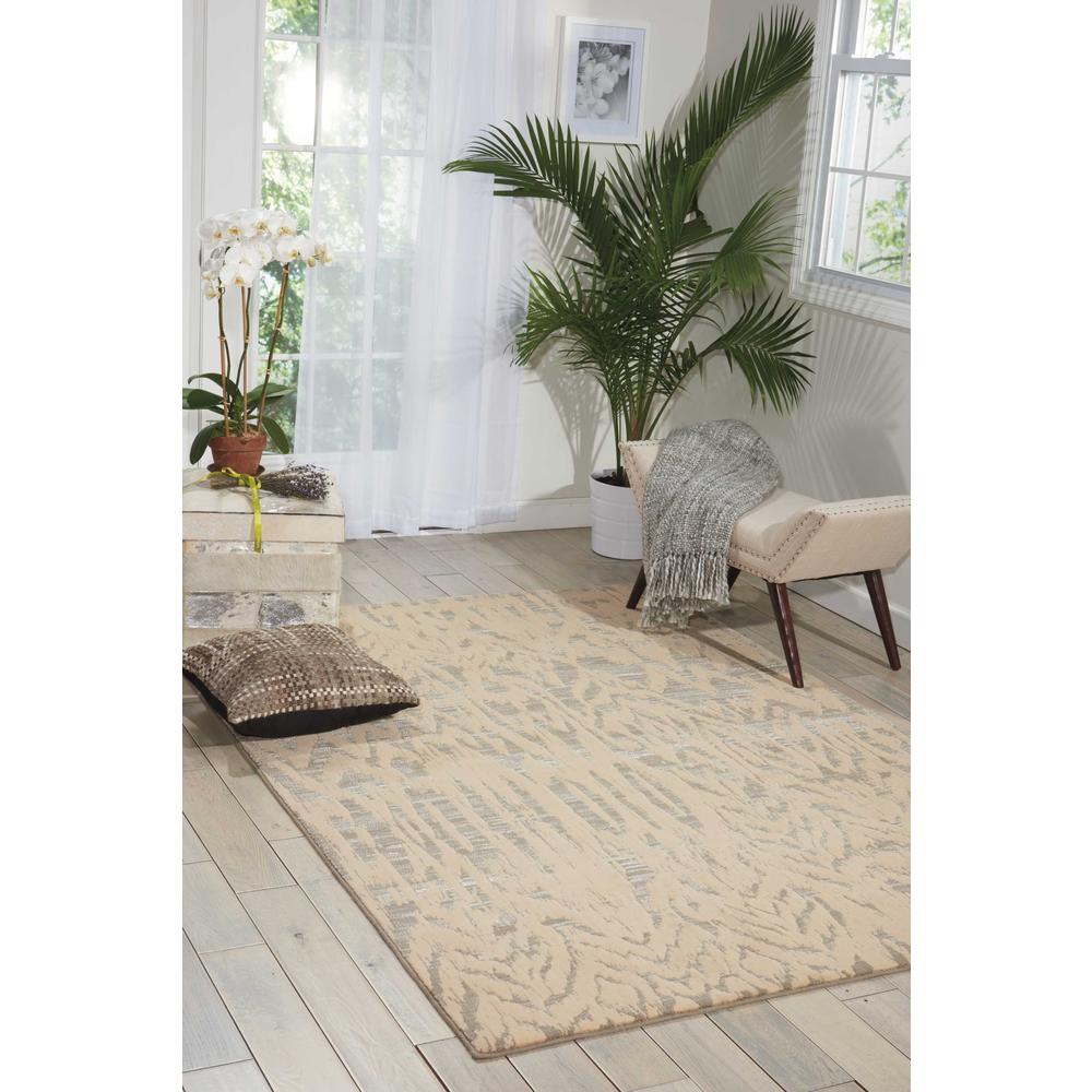 Nepal Area Rug, Ivory/Grey, 5'3" x 7'5". Picture 4