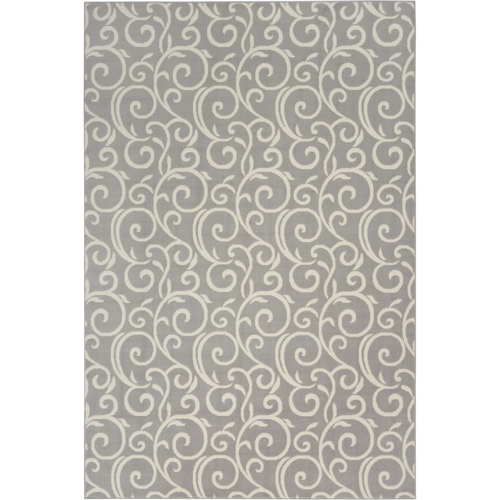 Grafix Area Rug, Grey, 6' x 9'. Picture 1