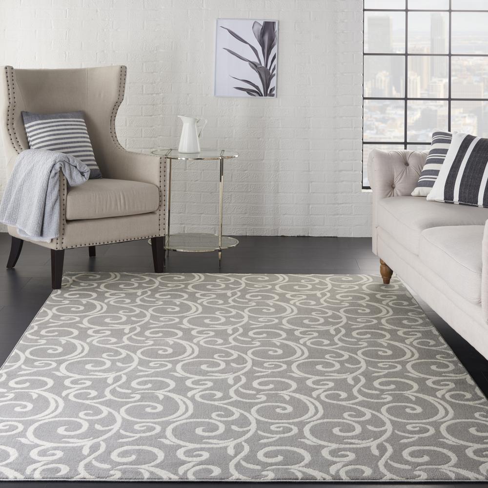 Grafix Area Rug, Grey, 6' x 9'. Picture 4