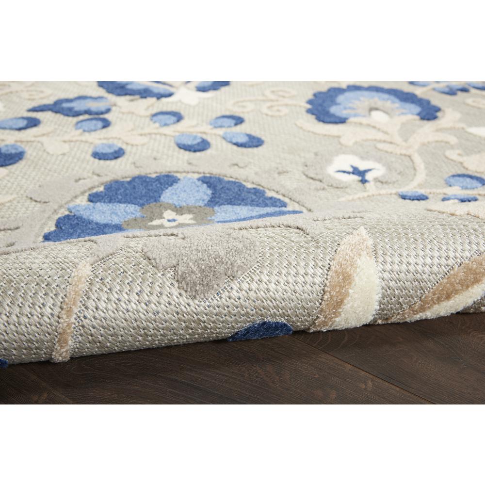 Aloha Area Rug, Natural/Blue, 6' x 9'. Picture 3