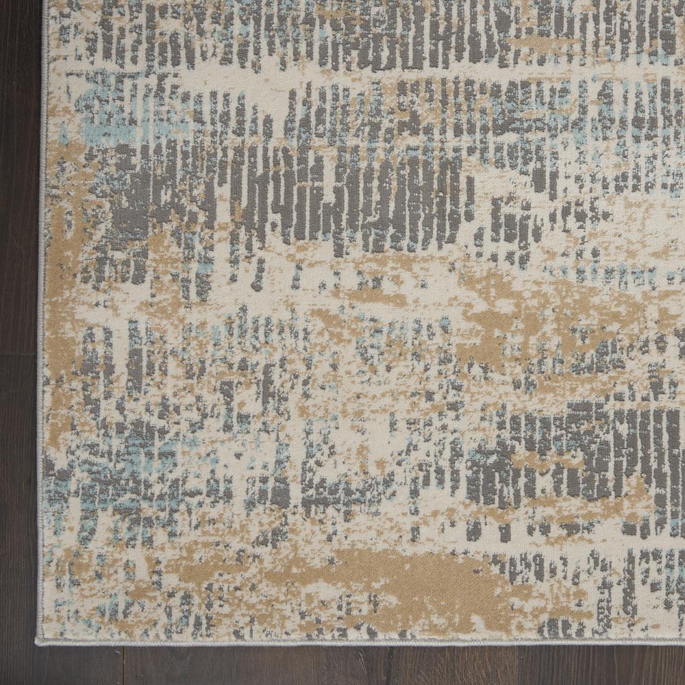 MA90 Uptown Area Rug, Beige/Aqua, 2'2" x 7'6". Picture 2