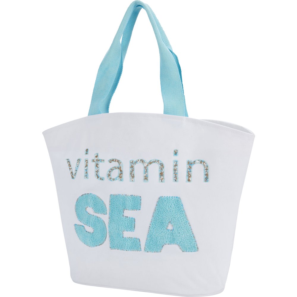 Handbags & Crossbody Vitamin Sea Beach Tote Bag, White. Picture 1